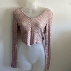Medium long sleeve crop top nwot
